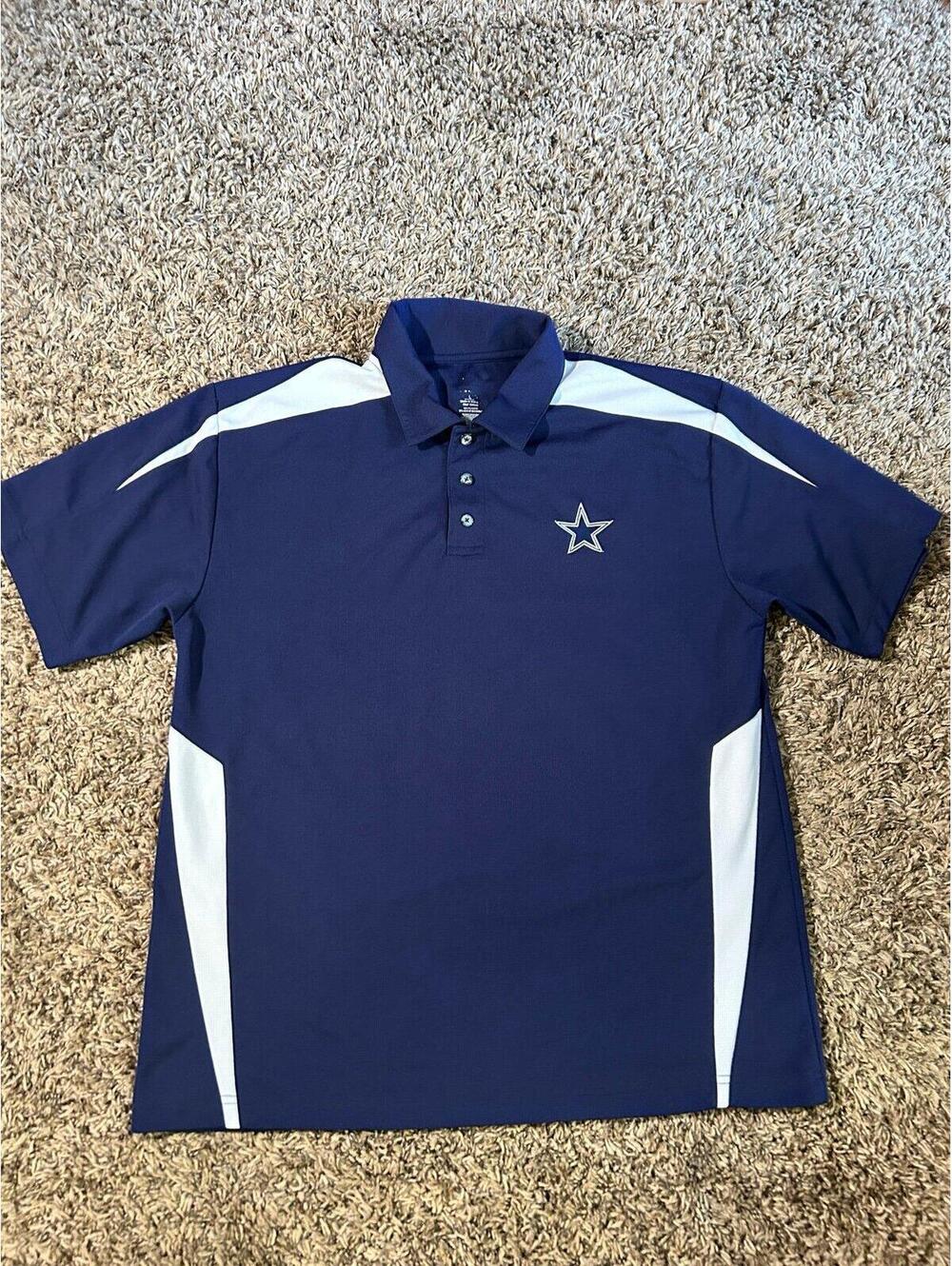 Dallas Cowboys Authentic Embroidered Star Logo Men's Polo shirt Size L
